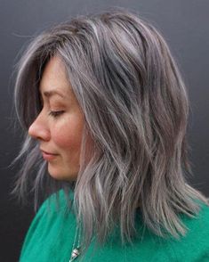 Luxury Natural Grey Gray Smokey Balayage with Brown 100% | Etsy Smokey Balayage, Smokey Hair, Ash Blonde Hair Dye, Light Ash Blonde Hair, Grey Blending, Ash Blonde Hair Colour, Icy Blonde Hair, 13x4 Lace Front Wig