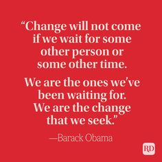 barack obama quote on change with red background