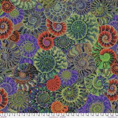 PRE-Order Kaffe Fassett August 2024 Collective- Ammonites- PWPJ128.DARK- Half Yard - Modern Fabric Shoppe Kaffe Fassett Quilts, Kaffe Fassett Fabric, Free Spirit Fabrics, Kaffe Fassett, Cotton Quilting Fabric, English Paper Piecing, Applique Patterns, Fat Quarters, Fabric Panels