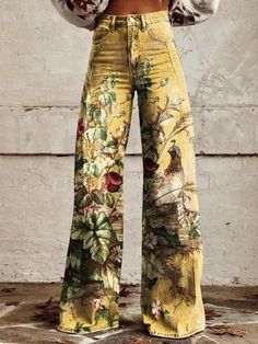 Conquer the fashion game with our Casual Floral Wide Leg pants! These stylish pants feature a comfortable wide leg design and a trendy floral pattern, perfect for adding a touch of adventure to your wardrobe. Step out of your comfort zone and embrace the bold, daring style of these must-have pants. Baggy Floral Print Trousers, Casual Baggy Floral Print Pants, Baggy Wide Leg Floral Print Pants, Multicolor Floral Print Wide Leg Bottoms, Casual Floral Print Wide Leg Pants, Casual Patterned Fall Bottoms, Casual Patterned Bottoms For Fall, Casual Fall Patterned Bottoms, Casual Non-stretch Floral Print Wide Leg Pants