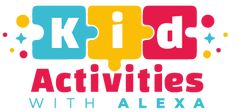 kids activities with alexa logo on the front and back side, including letters that read kidd