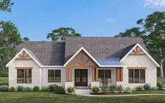 this is an artist's rendering of the cottage style home