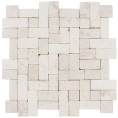 a white marble mosaic tile on a white background