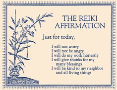 What I'm learning in my alternative health class Fina Ord, Energy Healing Reiki, Just For Today, Light Work, Quotes Thoughts, Affirmations Positives, Positive Self Affirmations, Spiritual Healing, Reiki Healing