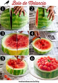 how to cut a watermelon into slices