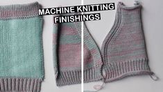 two pictures showing how to knit a sweater with the same knitting technique as shown in this video