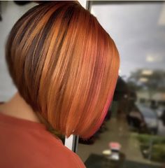 Hair Color On Dark Skin Black Women, Copper Bob Black Women, Ginger Hair Dye Black Women, Bob Hair Color, Short Hair Images, Bold Hair Color, Creative Hair, Simple Hairstyles, Fall Vest