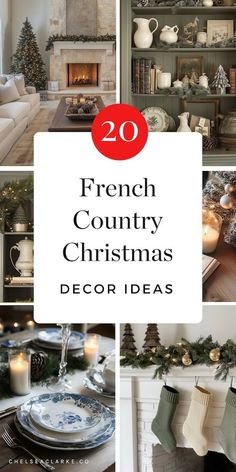 french country christmas decor ideas cover