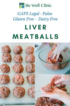 the recipe for meatballs is shown here