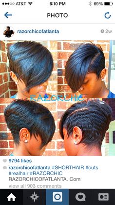 African American hair, short hair, black hair, short hair cut Short Black Hair, Hairstyles For Black Women, Women Hairstyles