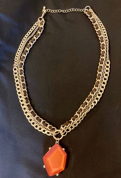 Adjustable, versatile, unique Multi Strand Necklace, Strand Necklace, Multi Strand, Vintage Gold, Chain Necklace, Gold Tones, Jewelry Necklaces, Orange, Chain