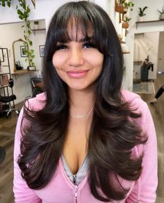 Long Hair With Layers, Haircuts For Long Hair With Layers, Layered Hair With Bangs, Layered Haircuts For Medium Hair, Haircut Inspo, Long Layered Haircuts, Blowout Hair, Hair With Layers