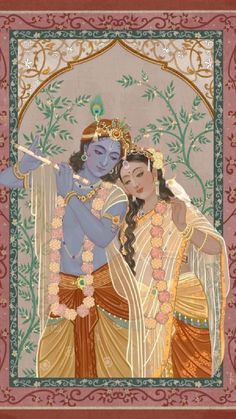 Radha Ji Painting, Shri Radha Krishna, Radhe Krishna Wallpapers, Krishna Drawing, Indian Painting, Vedic Art, Hinduism Art, Goddess Artwork