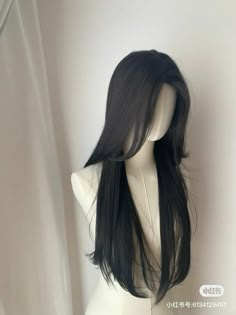 Korean Long Hair Ponytail, Black Hair Claim, Wenlcv Hair, Hair Claims For Dr, Hair Claim, Black Hair Wig, Black Straight Hair