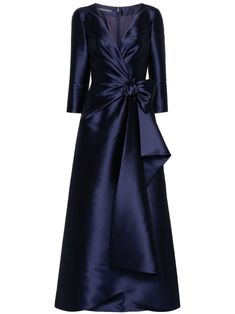 Alberta Ferretti bow-detail Maxi Dress | Blue | FARFETCH ID