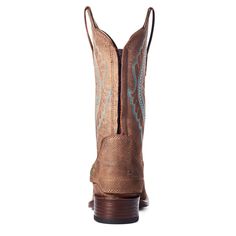 Women's Primetime EZ Zip Western Boots in Tack Room Brown, size 7 by Ariat Western Square Toe Ranch Boots, Rustic Square Toe Ranch Boots, Country Style Boots With Reinforced Toe For Ranch, Rustic Square Toe Boots For Rodeo, Western Boots With Leather Sole For Ranch, Country Style Square Toe Boots For Rodeo, Leather Boots With Square Toe For Country Events, Rustic Ranch Boots With Leather Lining, Western Riding Boots For Fall