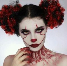 Follow for more related pins> @ashleen_23 Halloween Makeup Clown, Dekorasi Halloween, Horror Make-up, Cool Halloween Makeup, Halloween Makeup Scary, Horror Makeup