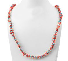 Add a bold statement to your casual style with this colorful coral and turquoise bead necklace. Red Bamboo, Bamboo Coral, Turquoise Bead Necklaces, Chip Beads, Coral Turquoise, Necklace Sizes, Turquoise Beads, Bead Necklace, Number 1