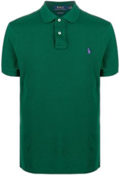 Classic Green Collared T-shirt, Classic Fitted Green T-shirt, Fitted Green Polo Shirt For Summer, Casual Green Collared Polo Shirt, Green Collared Casual Polo Shirt, Green Short Sleeve Polo Shirt For Summer, Green Cotton Short Sleeve Polo Shirt, Fitted Green Collared T-shirt, Fitted Green Short Sleeve Polo Shirt