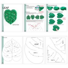 the instructions for how to make a monster leaf