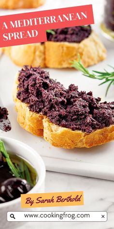 the cover of a cookbook shows bread with blueberry spread on it and two bowls of green beans