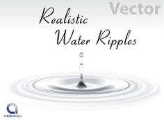 water ripples with the words realistic water ripples written in black and white letters