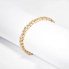 The SHILOH 13.33 Carat Diamond Bracelet features COMBINE MIX SHAPE DIAMONDS brilliants weighing a total of approximately 13.33 carats, set in 18K Yellow Gold.Style:DiamondsDiamond Size: 13.33 CaratsColor: ﻿Fancy YellowDiamond Shape: Combine Mix Shape (CMB)SettingMetal: 18 Karat Yellow GoldTotal Carat Weight: 13.33 CaratsClasp: Box catch with hidden safety Yellow Diamond Bracelet, Fancy Yellow Diamond, Yellow Diamond, Diamond Sizes, Shine Bright, Gold Style, Diamond Shapes, Size 13, Diamond Bracelet