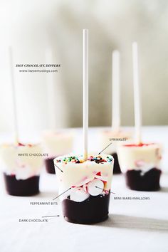 an image of desserts with different toppings on them