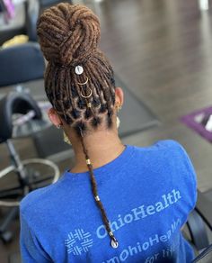 Long Dread Hairstyles Black Women, Loc Ponytail Styles Dreadlocks, Long Dreadlock Styles For Women, Locs Styles, Loc Hairstyles, Beautiful Locs, Dreads Girl