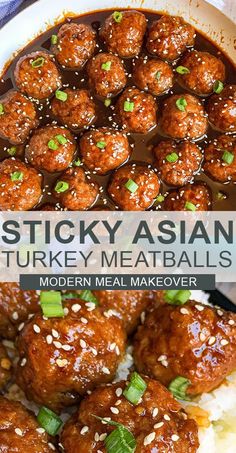 Asian Glazed Meatballs, Asian Glaze, Asian Turkey Meatballs, Asian Turkey, Healthy Turkey Recipes, Ground Turkey Recipes Healthy, Glazed Meatballs, Favorite Dinner, Turkey Dishes