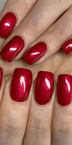 From Sandy Shepherd Red Dip Nail Colors, Red Dip Nails Powder, Red Nail Color Ideas, Nail Red Color, Red Nails With Art, Red Nail Styles, Red Dip Powder Nails Design, Red Fancy Nails, Pedicure Color Ideas