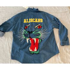 100% Authentic Gucci Denim Street Style “Aliscans” Long Sleeves Shirt Size 48 Measurements Approx Pit To Pit 26” Shoulder To Shoulder 27” Condition Is "New With Tags". Blue Gucci Tops For Fall, Blue Gucci Tops For Spring, Spring Blue Gucci Tops, Gucci Cotton Shirt For Spring, Spring Gucci Cotton Shirt, Gucci Cotton Long Sleeve Shirt, Gucci Spring Collared Shirt, Spring Gucci Collared Shirt, Gucci Collared Shirt For Spring