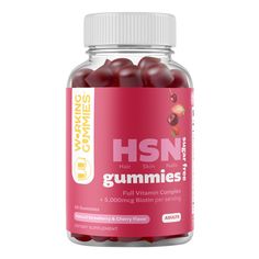 PRICES MAY VARY. EFFECTIVE BEAUTY FORMULA : Working Gummies HSN contains 5000 mcg Biotin, along with high potency of Vitamin A, C, D3, E, B6, Folate, Pantothenic acid. The full vitamin complex enhances absorption and increases metabolism of biotin within the body. The perfect combination for your beauty needs. HAIR, SKIN and NAILS SUPPLEMENT : Working Gummies HSN Gummies effectively support your beauty needs. The formula synergistically works to support fuller hair growth, strengthen nails, and Hair Gummies, Nail Vitamins, Beauty Formulas, Hair Skin And Nails, Beauty Vitamins, Vitamin B Complex, Increase Metabolism, Pantothenic Acid, Fuller Hair