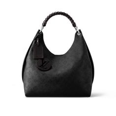 Carmel Mahina - Women - Handbags | LOUIS VUITTON ® Hobo Bags, Louis Vuitton Official, Black Leather Bags, Wallet Accessories, Vuitton Bag, Black Bag, Hobo Bag, Leather Trims, Bag Sale