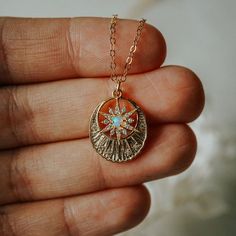 Our Astro Necklace features a gorgeous opalite star and sunbeam pendant. It's the perfect necklace for galaxy lovers! #handmadejewelry #daintynecklaces #bohostyle #bohemianjewelry #wanderandlustjewelry Dragon Hoard, Nerdy Jewelry, Jewelry Wishlist, Soldered Jewelry, Dainty Necklaces, Bling Ring, Boho Men, Random Items, Meaningful Jewelry