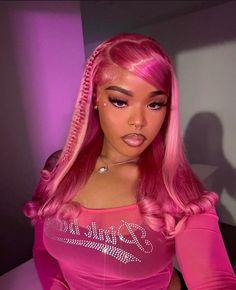 Beatby.dee on instagram #lacewigs #lacefrontal #laceclosure #lacefrontalwig  #wigs #pink #pinkhair #swoopponytail Unique Wig Hairstyles, Hair Swoop, Barbie Wig, Harajuku Barbie, Full Glam Makeup, Swoop Bangs, Inspiring Hairstyles, Frontal Wig Hairstyles, Creative Hair Color