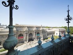 an old building is seen from the top of a tower