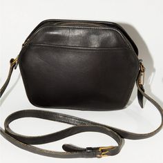 Worn But In Excellent Condition Chic Coach Leather Saddle Bag, Chic Coach Shoulder Bag With Leather Lining, Chic Coach Saddle Shoulder Bag, Chic Coach Shoulder Saddle Bag, Coach Evening Bags With Leather Lining, Versatile Black Coach Shoulder Bag, Chic Coach Saddle Bag For Daily Use, Chic Coach Saddle Bag For Travel, Black Crossbody Saddle Bag For Work