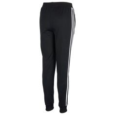 She'll love the sporty style of these girls' joggers from adidas. She'll love the sporty style of these girls' joggers from adidas. 2-pocket Sporty side stripesFIT & SIZING 25-in. inseam Jogger styling Elastic waistbandFABRIC & CARE Polyester Machine wash Imported Size: Small. Color: Black. Gender: female. Age Group: kids. Adidas Casual Joggers With Side Stripes, Adidas Cotton Sweatpants For Gym, Adidas Cotton Joggers For Gym, Adidas Sweatpants With Side Stripes For Sports, Adidas Three Stripes Joggers For Streetwear, Three Stripes Sportswear Joggers For Gym, Adidas Bottoms With Side Stripes For Jogging, Adidas Three Stripes Sweatpants For Training, Adidas Sweatpants With Three Stripes For Training