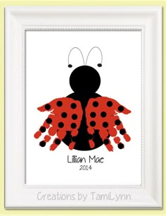 an image of a ladybug with polka dots on it