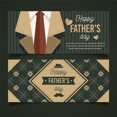 father's day banners with tie and shirt