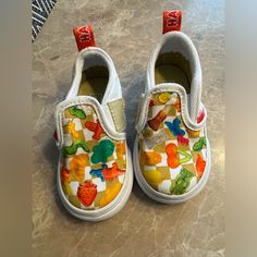 Vans X Haribo Collection Gummy Bears New Without Tags And Box Different Sizes 4.5 - Ad10 5.0 - Ad11 5.5 - Ad12 8.0 - Ad13 Vans White, Shoes Vans, Shoes Color, Gummy Bears, Vans Shoes, Kids Shoes, Bears, Red White, Red And White