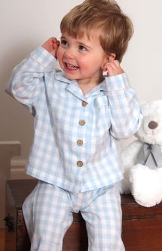 Bluebird Cottage, Baby Boy Fall Outfits, Light Blue Gingham, Danny Boy, Boys Fall Outfits, Fall Baby Clothes, Baby Fits, Toddler Boy Fashion