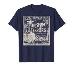 an old movie poster t - shirt with the words museum of errors on it's front