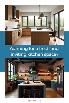 an advertisement for a fresh and inviting kitchen space