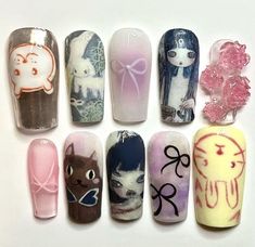 @shiinyoi Black French Tip Nail, Black French Tip, How To Have Style, French Tip Nail Art, Smink Inspiration, Grunge Nails