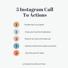 the 5 instagram call to actions