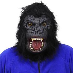 PRICES MAY VARY. 【Eco-friendly Material】-The chimp head mask be made of premium 100% natural safe latex, no fading, long lasting. It's made of artificial fur on the outside. It very soft and comfortable. 【Size and Breathability】- Latex is flexible and easy to wear.The mask is breathable, and you can see the outside through the eyes or nostrils of the mask. Please modify a bit if you want good visibility or become more breathable. 【Realistic Design】- SANZHIGUO gorilla mask novelty shape and reali Black Novelty Masks For Carnival, Novelty Black Masks For Carnival, Black Novelty Costume Masks, Black Full Face Costume Accessories For Costume Party, Black Novelty Masks And Prosthetics For Costume, Black Novelty Masks For Cosplay, Novelty Black Party Masks, Novelty Black Masks For Halloween, Black Novelty Mask