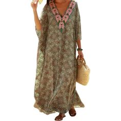 Kimono Maxi Dress Women Bathing Suit Cover Up Ethnic Print Kaftan Beach Maxi Dresses Animal Print Bohemian 100% Rayon Loose Fit Floral This Item May Grow Crumpled In Transit Low Iron If Arrives Crumpled Brand New Sealed One Size Fits All Long Tunic Dress, Kimono Maxi Dress, Bathing Suit Dress, Plus Size Summer Dresses, Kaftan Maxi Dress, Summer Tunics, Beach Coverup Dress, Boho Chic Dress, Boho Summer Dresses