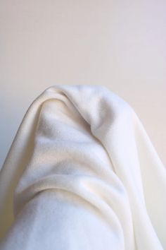 a close up view of a white cloth